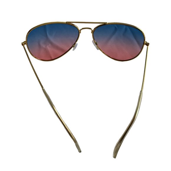 Blue to Pink Gradient Aviator Sunglasses - Picture 2 of 4